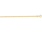 Finejewelers 14 Kt Yellow Gold 18 Inch 1.25mm Shiny Solid Bright Cut Royal Rope Chain With Lobster Clasp
