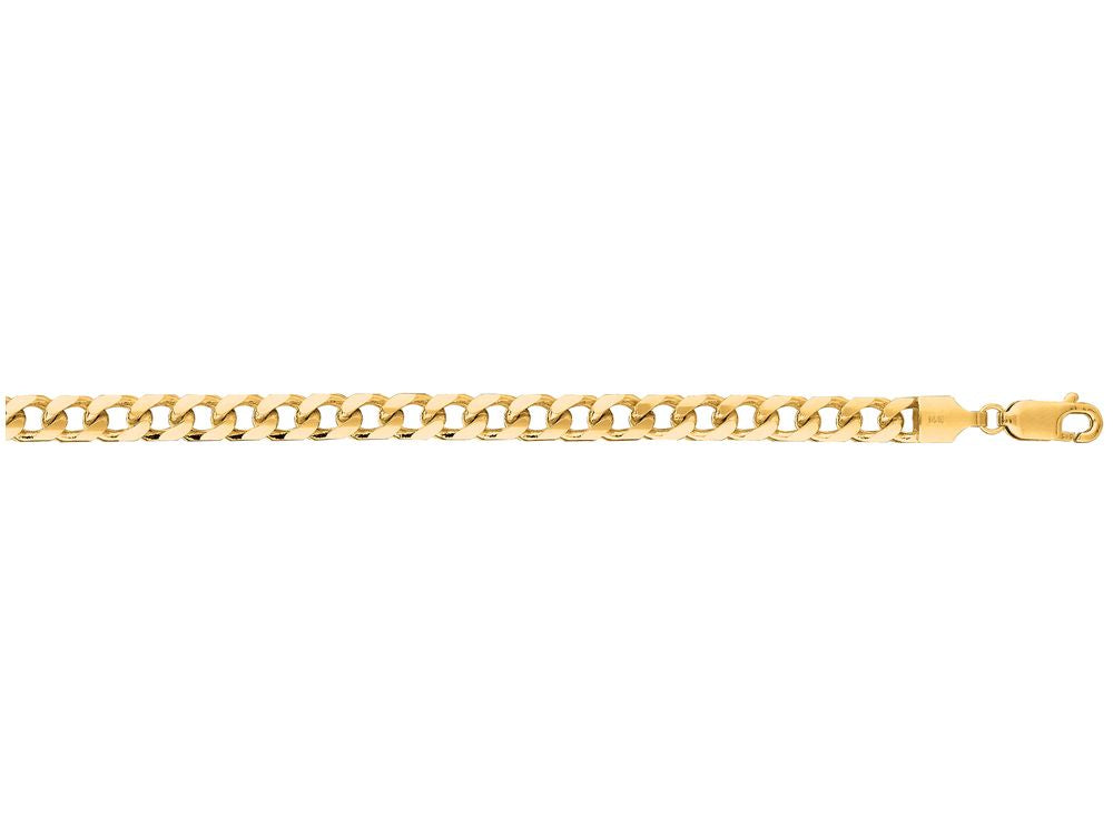 Finejewelers 14 Kt Yellow Gold 20 Inch 4.4mm Bright Cut Miami Cuban Link Chain With Lobster Clasp