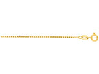 Finejewelers 14 Kt Yellow Gold 18 Inch 1.3mm Bright Cut Faceted Cable Link Chain With Spring Ring Clasp
