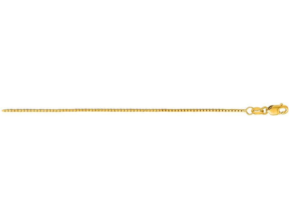 Finejewelers 14 Kt Yellow Gold 18 Inch 1.0mm Shiny Octagon Box Chain With Lobster Clasp