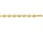 Finejewelers 14 Kt Yellow Gold 18 Inch 6.9mm Bright Cut Puffeded Mariner Chain With Fancy Lobster Clasp