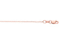 Finejewelers 14 Kt Rose Gold 14k 18 Inch 0.8mm Bright Cut Cable Link Chain With Lobster Clasp