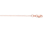 Finejewelers 14 Kt Rose Gold 14k 18 Inch 0.8mm Bright Cut Cable Link Chain With Lobster Clasp