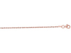 Finejewelers 14 Kt Rose Gold 14k 18 Inch 1.5mm Shiny Solid Bright Cut Royal Rope Chain With Lobster Clasp