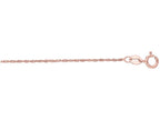 Finejewelers 14 Kt Rose Gold 14k 18 Inch 1.0mm Bright Cut Singapore Chain With Spring Ring Clasp