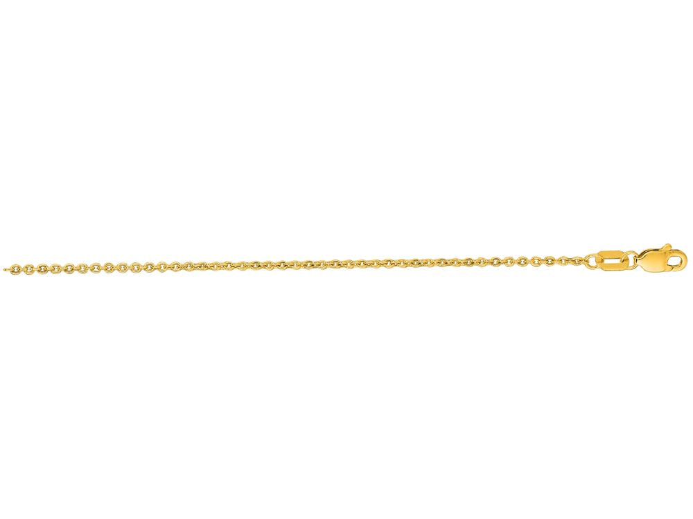 Finejewelers 14 Kt Yellow Gold 18 Inch 1.5mm Bright Cut Forsantina Chain With Lobster Clasp