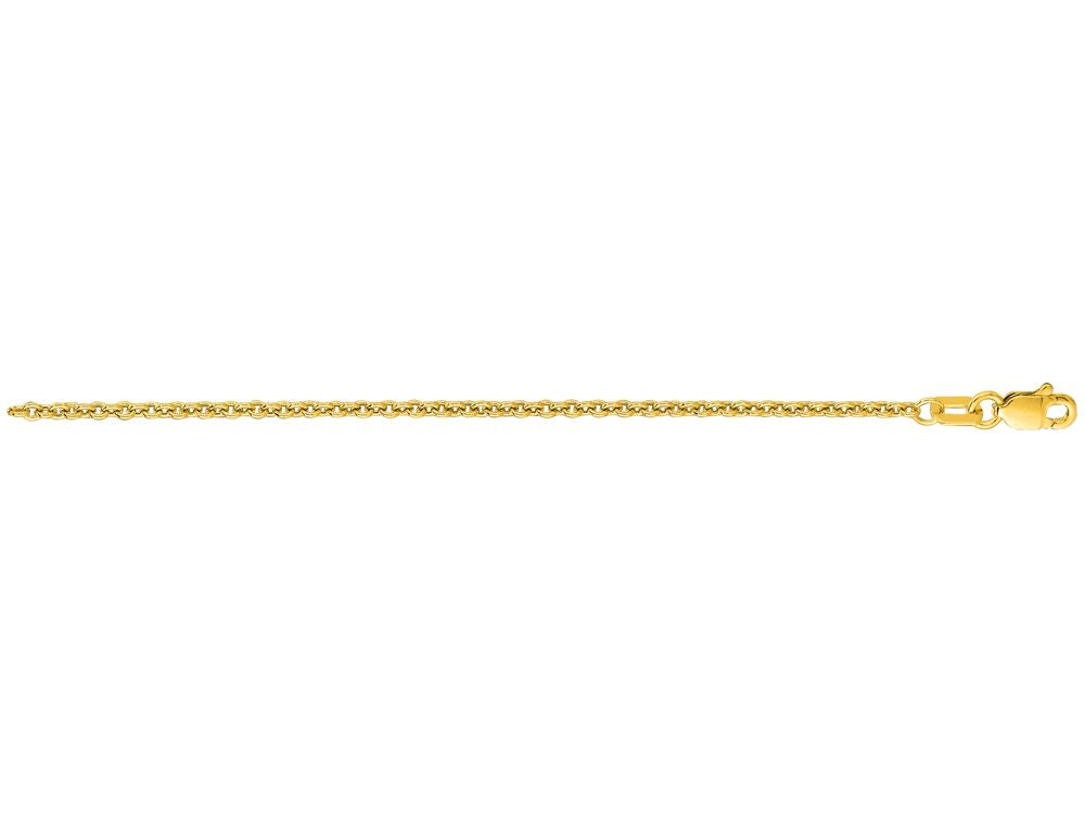 Finejewelers 14 Kt Yellow Gold 18 Inch 1.9mm Bright Cut Forsantina Chain With Lobster Clasp