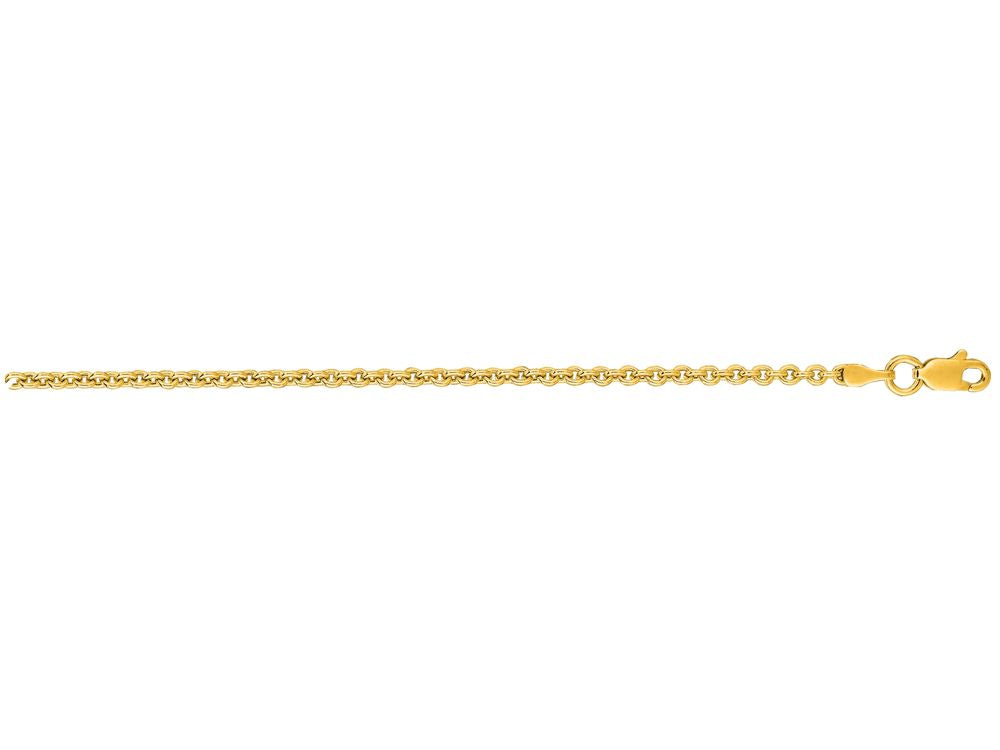 Finejewelers 14 Kt Yellow Gold 20 Inch 2.2mm Bright Cut Forsantina Chain With Lobster Clasp
