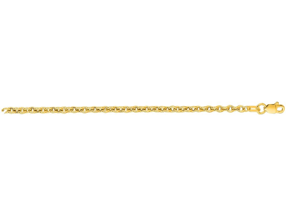 Finejewelers 14 Kt Yellow Gold 20 Inch 3.0mm Bright Cut Forsantina Chain With Lobster Clasp
