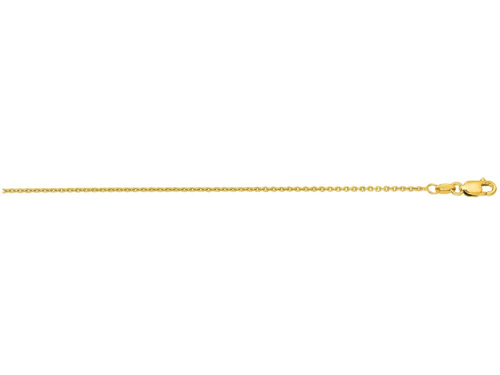 Finejewelers 14 Kt Yellow Gold 18 Inch 1.2mm Bright Cut Round Cable Link Chain With Lobster Clas P