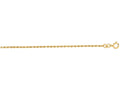 Finejewelers 14 Kt Yellow Gold 18 Inch 1.25mm Shiny Solid Bright Cut Royal Rope Chain Spring Ring Clasp
