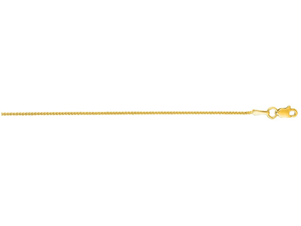 Finejewelers 14 Kt Yellow Gold 18 Inch 1.0mm Shiny Round Wheat Chain With Lobster Clasp