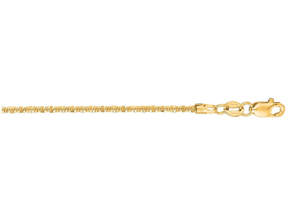 Finejewelers 14 Kt Yellow Gold 16 Inch 1.5mm Bright Cut Sparkle Chain With Lobster Clasp