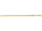 Finejewelers 14 Kt Yellow Gold 16 Inch 3.0mm Bright Cut Imperial Herringbone Chain With Lobster Clasp
