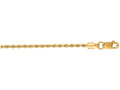 Finejewelers 14 Kt Yellow Gold 18 Inch 1.5mm Bright Cut Solid Rope Chain With Lobster Clasp