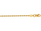 Finejewelers 14 Kt Yellow Gold 18 Inch 1.5mm Bright Cut Solid Rope Chain With Lobster Clasp