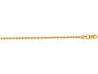 Finejewelers 14 Kt Yellow Gold 18 Inch 2.0mm Bright Cut Solid Rope Chain With Lobster Clasp