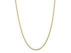 Finejewelers 14 Kt Yellow Gold 16 Inch 3.0mm Bright Cut Solid Rope Chain With Lobster Clasp
