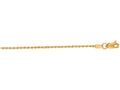 Finejewelers 14 Kt Yellow Gold 18 Inch 1.25mm Bright Cut Solid Rope Chain With Lobster Clasp