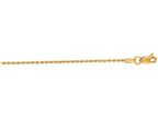 Finejewelers 14 Kt Yellow Gold 18 Inch 1.25mm Bright Cut Solid Rope Chain With Lobster Clasp