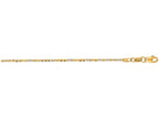 Finejewelers 14 Kt Two Tone Gold 18 Inch 1.5mm Bright Cut Sparkle Chain With Lobster Clasp