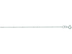 Finejewelers 14 Kt White Gold 18 Inch 1.0mm Bright Cut Round Bead Chain with Spring Ring Clasp