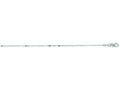 Finejewelers 14 Kt White Gold 18 Inch 1.2mm Alternate Round+ Long Rectangular Shaped Bead Chain Lobster