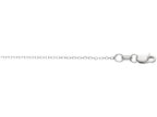 Finejewelers 14 Kt White Gold 18 Inch 0.8mm Bright Cut Cable Link Chain With Lobster Clasp