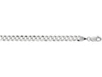 Finejewelers 14 Kt White Gold 18 Inch 4.7mm Bright Cut Comfort Curb Chain With Lobster Clasp