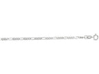 Finejewelers 14 Kt White Gold 18 Inch 1.9mm Alternate 3+1 Classic Figaro Chain Spring Ring Clasp