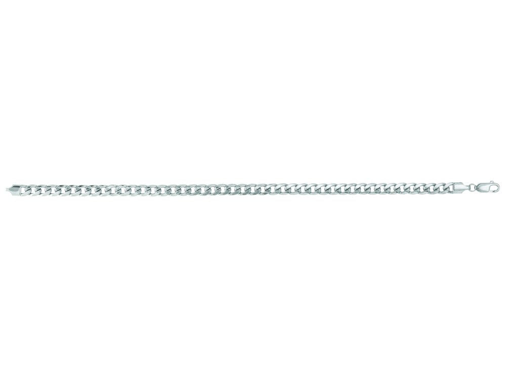 Finejewelers 14 Kt White Gold 22 Inch 5.5mm Hollow Semi-solid Miami Cuban Link Necklace Lobster Clasp