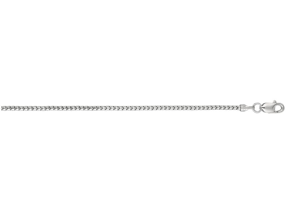 Finejewelers 14 Kt White Gold 18 Inch 1.3mm Bright Cut Ice Chain With Lobster Clasp.