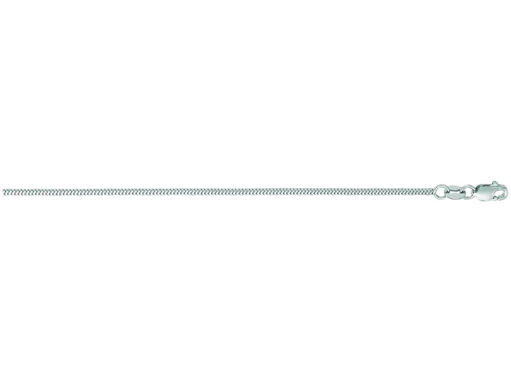 Finejewelers 14 Kt White Gold 18 Inch 1.1mm Bright Cut Milano Chain With Lobster Clasp