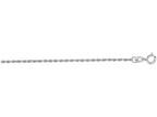 Finejewelers 14 Kt White Gold 18 Inch 1.25mm Shiny Solid Bright Cut Royal Rope Chain Spring Ring Clasp