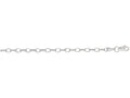 Finejewelers 14 Kt White Gold 18 Inch 3.2mm Bright Cut Oval Rolo Chain With Lobster Clasp