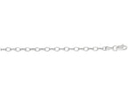Finejewelers 14 Kt White Gold 18 Inch 3.2mm Bright Cut Oval Rolo Chain With Lobster Clasp
