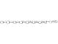 Finejewelers 14 Kt White Gold 18 Inch 4.6mm Bright Cut Oval Rolo Chain With Lobster Clasp