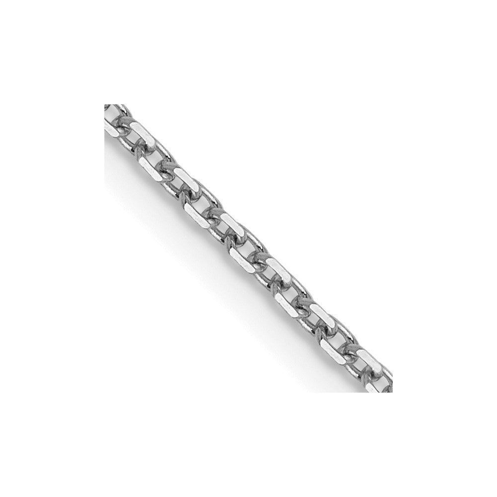 Finejewelers 14 Kt White Gold 18 Inch 1.25mm Shiny Round Round Cable Round Cable Chain With Lobster Clasp