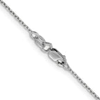 Finejewelers 14 Kt White Gold 18 Inch 1.25mm Shiny Round Round Cable Round Cable Chain With Lobster Clasp