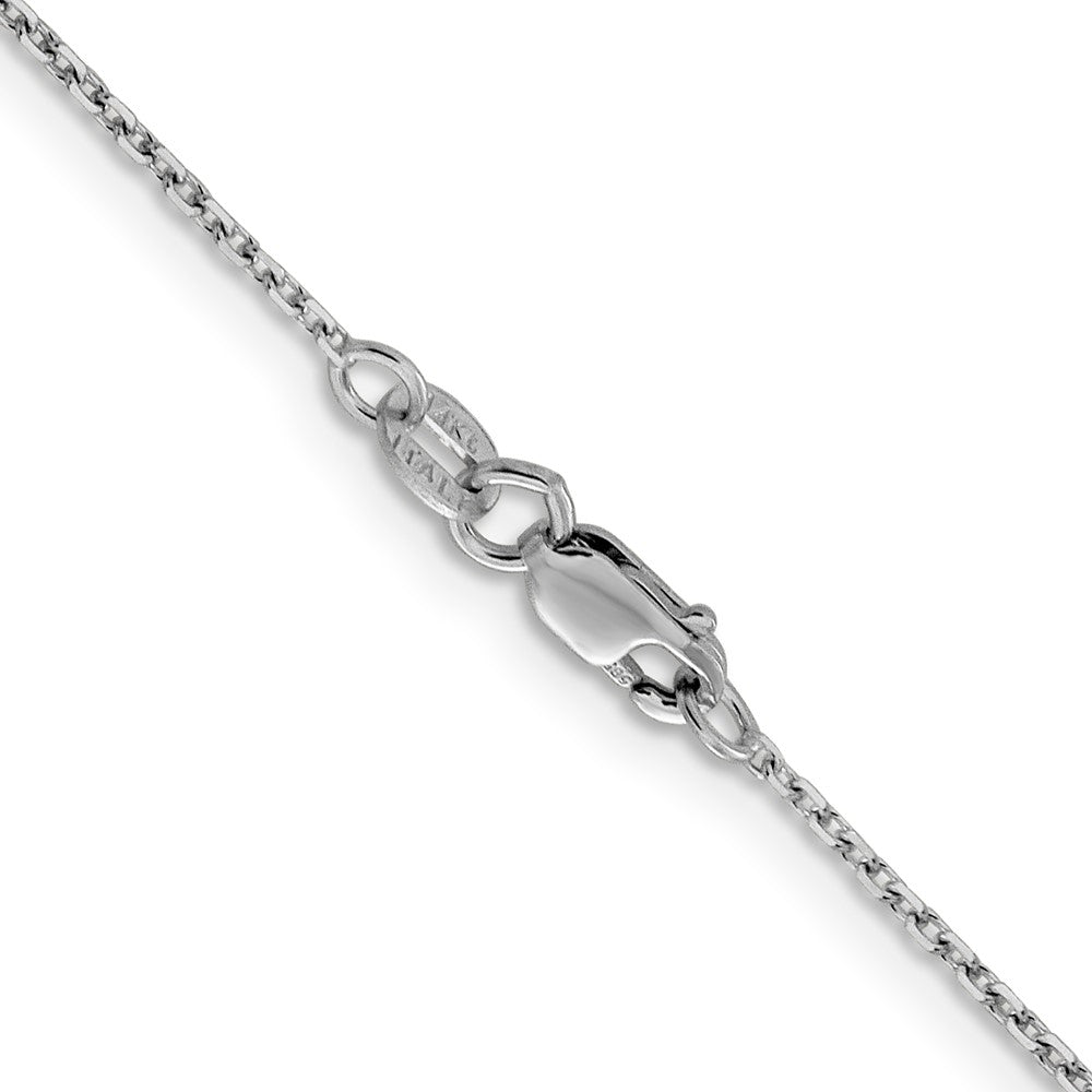 Finejewelers 14 Kt White Gold 18 Inch 1.25mm Shiny Round Round Cable Round Cable Chain With Lobster Clasp