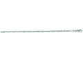Finejewelers 14 Kt White Gold 16 Inch 2.1mm Bright Cut Singapore Chain With Lobster Clasp