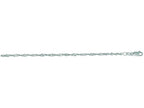 Finejewelers 14 Kt White Gold 16 Inch 2.1mm Bright Cut Singapore Chain With Lobster Clasp