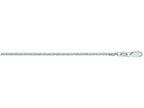 Finejewelers 14 Kt White Gold 18 Inch 1.8mm Square Wheat Chain With Lobster Clasp