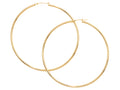 Finejewelers 14kt Yellow Gold 2 mm by 70 mm Hoop Earrings with Hinged Clasp