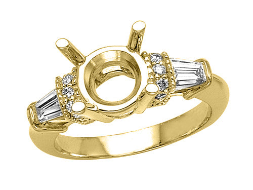 Finejewelers Baguette Diamonds Engagement Ring