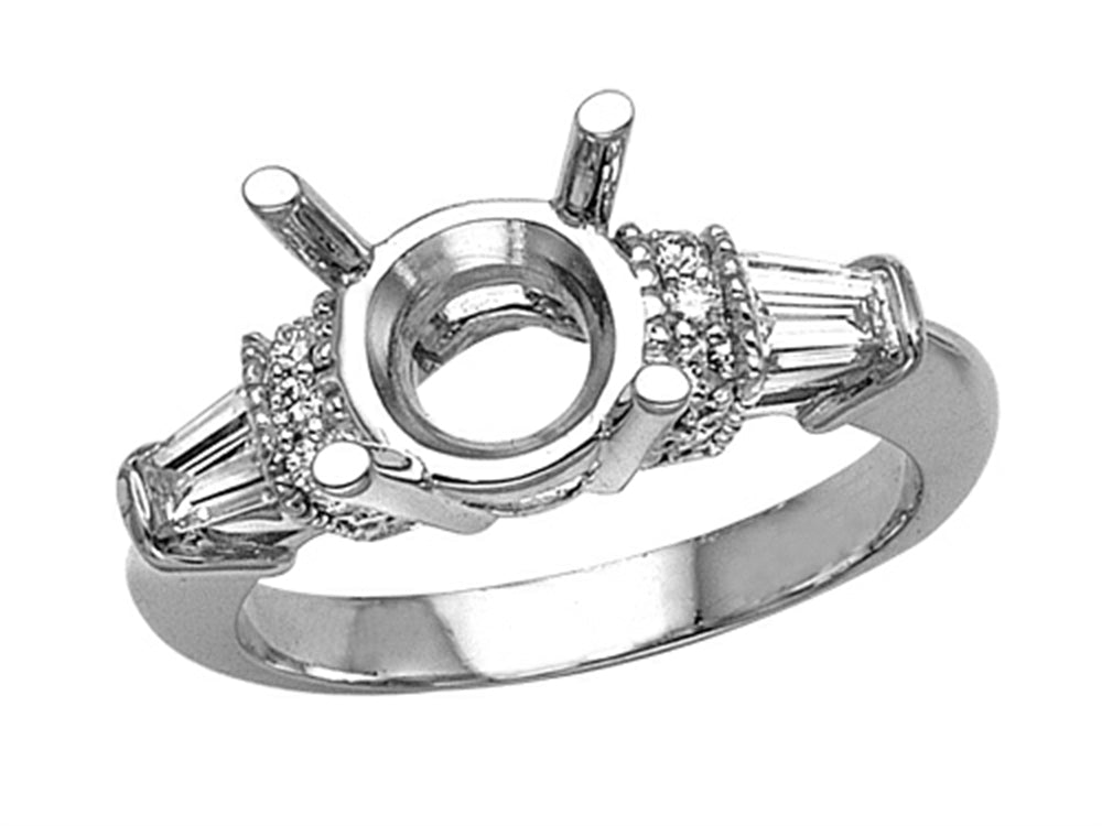 Finejewelers Baguette Diamonds Engagement Ring