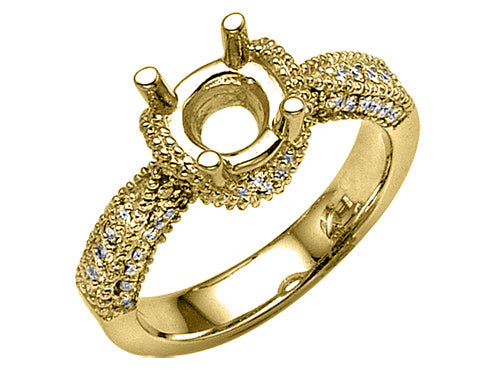 Finejewelers Round Diamonds Engagement Ring