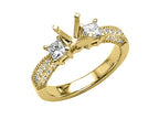 Finejewelers Princess Diamonds Engagement Ring