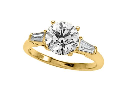 Finejewelers Diamond Baguette Ring (Center Not Included)