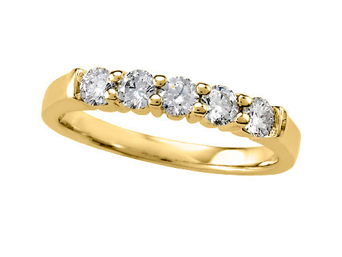 Finejewelers Diamond Round Partial Way Band